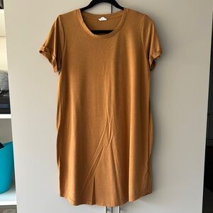 Chic Tan T-Shirt Dress by Cotton On